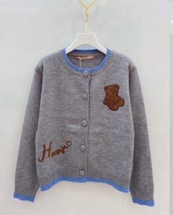 Γυναικεία Πλεκτή Ζακέτα με Κέντημα – One Size